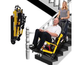 Electric Stair Lift, Folding Lightweight Wheelchair Power Crawler, Portable Stair Climber for Elderly & Mobility Challenges, Compact & Easy Storage, Smooth Operation,001