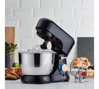 Cooks Professional Stand Mixer 1000W with 8 Speeds & Pulse Function, 4.5L Mixing Bowl, Splash Guard, Whisk, Beater & Dough Hook | Electric Kitchen Mixer for Cakes, Bread, Baking | Black & Rose Gold