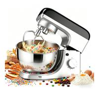 Salter Retro Cream Stand Mixer - 5L Electric Food Kitchen Mixer, Stainless Steel Removable Mixing Bowl, Accessories Included, Dough Hook, Wire Whisk, Beater, 8 Speed Settings & Pulse Function, 1300W