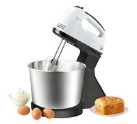 Electric Stand Mixer,Stand and Hand Mixer With 3QT Stainless Steel Bowl Adjustable Stainless Steel Egg Beater Cream Mixer for Baking, Cake, Cookie (Sliver)