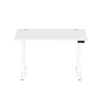 Electric standing desk with adjustable height and reminder, Cloud White / 120 x 60 cm