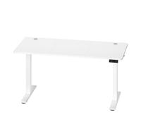 Electric standing desk with adjustable height and reminder, Cloud White / 140 x 60 cm