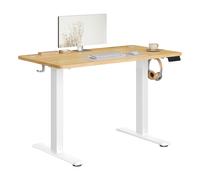 Electric standing desk with adjustable height and reminder, Golden Oak / 100 x 60 cm