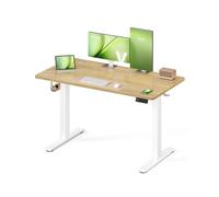Electric standing desk with adjustable height and reminder, Golden Oak / 120 x 60 cm