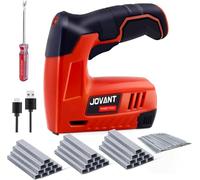 Electric Staple Gun with 3650 Staples and Staple Remover,Upholstery Staple Gun Heavy Duty for Wood, Crafts, Carpentry, Decoration DIY,4V 2 in 1 Cordless Brad Nailer fits 3/16" - 3/8 "Staples,Nails