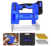 Electric Stapler, Cordless Brad Nailer, 2 in 1 Nail Gun Battery Powered for Upholstery and Carpentry, Cordless Staple Gun with Battery, Charger, 500 Staples and 500 Nails