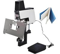 Electric Stapler, Flat Saddle Binder Stitcher with Adjustable Binding Pressure, Foot Pedal Switch, 30 Sheet Capacity, 100mm Nail Depth