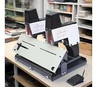 Electric Stapler with Pedal, Heavy-Duty Desktop, Flat & Saddler Needle, Two Modes, 40 Sheets Capacity, for Factory Office Home