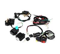 Electric Start Quad,110 Pit Bike Electric Start Wiring Harness,Powersports Wiring Harnesses,Complete Kick Start Engine Wiring Harness Kit For 110Cc Dirt Bike Modified Parts