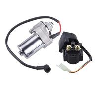 Electric Starter Motor Motorcycle For 125cc 110cc-50cc ATV Coolster Motor Four 4 Wheeler Pit Dirt 12 Teeth Starter Motor Starter Relay Solenoid
