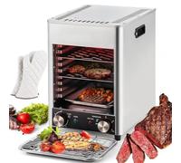 Electric Steak Broiler, Adjustable Time and Temperature, Stainless Steel Broiler for Cooking Beef, Chicken, and Vegetables