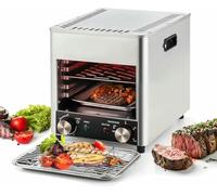 Electric Steak Grill, Portable Broiler for Indoor Cooking, Stainless Steel, Quick Cooking, 4-Tier Design, Ideal Countertop Grill for Delicious Meals