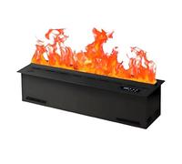 Electric Steam Fireplace with Touch Screen and Remote Control, 16 Million Flame Colors for Modern Home Ambiance