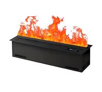 Electric Steam Fireplace with Touch Screen and Remote Control, 16 Million Flame Colors for Modern Home Ambiance