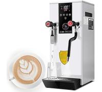 Electric Steam Foam Maker and Water Boiler with LED Display, Rapid Heating for Coffee and Dessert Shops