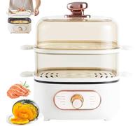Electric Steamer 1200W, 2.5L Pot, Multifunctional with One-Touch Cooking and Preset Programs for Healthy Meals - Ideal for Vegetables, Meat, and Grains