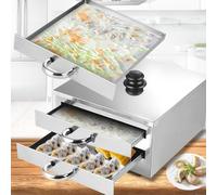Electric Steamer for Rice Noodle Rolls, 2-Layer Cooker for Chinese Cuisine, Multi-Function Food Steamer for Dim Sum, Buns, and Dumplings