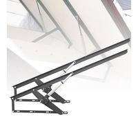 Electric Steel Bed Lift Mechanism With Remote Control, 2 PCS Heavy Duty Gas Spring Struts Kit Hydraulic For Storage Box Bed And Sprung Divan Bases(Schwarz,150cm)