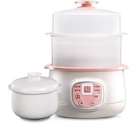 Electric Stew Pot, 0.8L Ceramic Slow Cooker with 24-Hour Delay Timer, Removable Bowl, Ideal for Small Kitchens, Serves 1-2 People