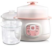 Electric Stew Pot, 0.8L Ceramic Slow Cooker with 24-Hour Delay Timer, Removable Bowl, Ideal for Small Kitchens, Serves 1-2 People