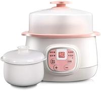 Electric Stew Pot, 0.8L Ceramic Slow Cooker with 24-Hour Delay Timer, Removable Bowl, Ideal for Small Kitchens, Serves 1-2 People