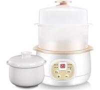Electric Stew Pot, 0.8L Ceramic Slow Cooker with 24-Hour Delay Timer, Removable Bowl, Ideal for Small Kitchens, Serves 1-2 People