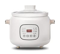 Electric Stew Pot Ceramic Liner Slow Cooker,Household Multi-Function Cooking Pot with 24 Hour Delay Timer and Keep Warm Function,3 Litre (4 to 5 People),220W,White