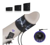 Electric Stimulation Chastity Ring for Men - Adjustable Silicone Control Cock Ring with Wires, 8 Pulse Modes and 19 Intensity Levels, Remote Control Training Penis Ring Device for Couples