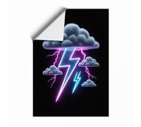 Electric Storm Modern Unframed Wall Art Print A1 (84.1×59.4cm), Wall Decor for Living Room, Bedroom, Office & Home, Art Gift