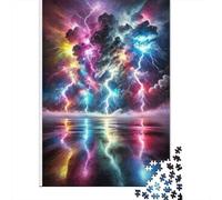 Electric Storm Sky Puzzles 1000 Piece for Adults Challenging Games 38x26cm/1000pcs
