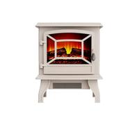 Electric Stove Heater 2000W,Electric Fireplace with Indoor Log/Wood Burner Effect,Modern Freestanding LED Flame Fireplave Stoves Adjustable Thermostat (ADFE07 Fireplace, White)