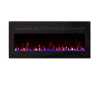 Electric Stove Heater 2000W,Electric Fireplace with Indoor Log/Wood Burner Effect,Modern Freestanding LED Flame Fireplave Stoves Adjustable Thermostat (Black, 60" ADFE16 Fireplace)