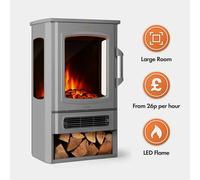 Electric Stove & Log Store 2000W - Grey