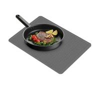 Electric Stove Protector - 27.56x19.69in Silicone Mat for Dish Drying, Spill Grease Prevention with Oven Safe Heat Guard, Silicone Cover for Range, Glass, Ceramic Cooktops, Black, Easy Wash, Storage