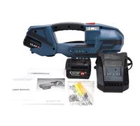 Electric Strapping Machine - Battery Powered Banding Tool for PP PET Straps, Automatic Pallet Strapping Machine, Includes 2 Batteries