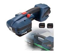 Electric Strapping Machine for 1/2-5/8 Inch PP PET Strap Automatic Strapping Tool 2X4000mAh Battery Handheld Banding Tools for Plastic Packaging,2battery