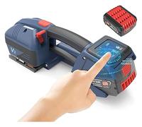 Electric Strapping Machine for 1/2-5/8in PP/PET Straps,Strapping Tool,Battery Powered Handheld Automatic Strapping Tool Tensioner and Cutter 3 in 1 for Box Pallet Portable Electric Baler,1*Battery