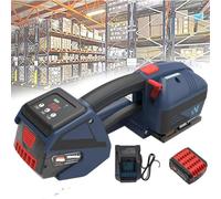 Electric Strapping Machine, Handheld Automatic Hot Melting Band for 13-16mm Width PP/PET Belt, 3200N Adjustable Tightening, Battery Included