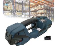 Electric Strapping Machine - Portable Automatic Tool with LCD Screen and 4000mAh Battery for 1/2-5/8 Inch PP PET Straps, Includes 2 Batteries