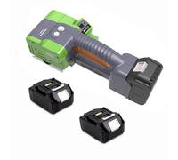 Electric Strapping Tool, Handheld Machine with 2 Battery 5000mAh, 1/2" - 5/8" Width, Plastic Packaging Strap Tensioner for PP & PET Strapping, Semi-automatic