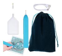 Electric Strass Artistic Pen - Painting Accessories with Rhinestone, Portable Manual Tool with 3 Levels of Suction for Weddings Teachers Art Family Time