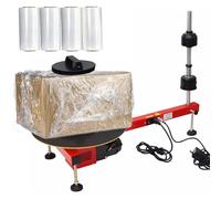 Electric Stretch Film Wrapping Machine, 16 Inch Turntable, Pallet Packing Machine with Foot Switch, Compatible with 60cm Film for Efficient Packaging