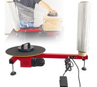 Electric Stretch Film Wrapping Machine with Turntable, Semi-Automatic Plastic Film Dispenser for Efficient Carton Packing and Secure Shipping