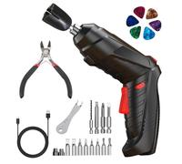 Electric String Winder, 250RPM Automatic Guitar Winding Tuner for Stringed Instrument, Rechargeable Power Screwdriver, Comes with Extra 10 Pcs Screwdriver Bits