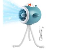 Electric Stroller Fan | 3 Adjustable Speeds with LED Light | Small Fan for Strollers, Teens, Adults, Travelers, Adults, Travel, Nursery, Walks, Park, C