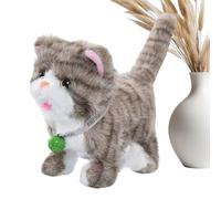 Electric Stuffed Cat,Realistic Interactive with Sound 17cm,Speaking Musical Kitten Electronic Pet - for Boys Girls Children Animal Lovers Christmas Birthday and New Year