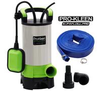 Electric Submersible Dirty or Clean Water Pump 1100W with 10M Hose ProKleen Silver One Size