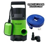 Electric Submersible Dirty or Clean Water Pump 750W with 10M Hose ProKleen Green One Size