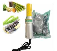 Electric Sugar Cane Peeler and Coconut Cutter Tool, Stainless Steel with Knife and Fork for Effortless Peeling of Coconut, Pumpkin, Pineapple, and Taro