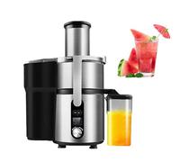 Electric Sugarcane Juicer, 1250W Stainless Steel, 84mm Inlet, 5 Speed Settings, Low Noise, Ideal for Juicing Watermelon, Cucumber, Lemon, Pineapple, Carrot